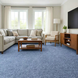 Metrážový koberec Velur Ultra tm. modrý