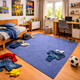 Kusový koberec Eton modrý 82 čtverec