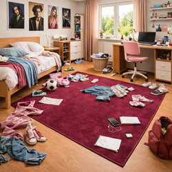 Kusový koberec Eton fialový 48 čtverec