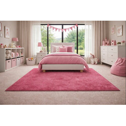 Kusový koberec Eton růžový 11 čtverec