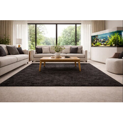 Kusový koberec Eton černý 78 čtverec