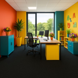 Metrážový koberec Santana 50 černá s podkladem gel, zátěžový