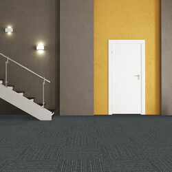 Kobercový čtverec Sonar Lines 4577 zelenočerný 50 x 50 cm