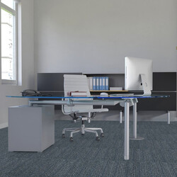 Kobercový čtverec Sonar Lines 4183 modrošedý 50 x 50 cm