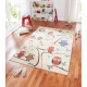 Dětský kusový koberec Bambini 102786 Beige Blau Rot 140x200 cm