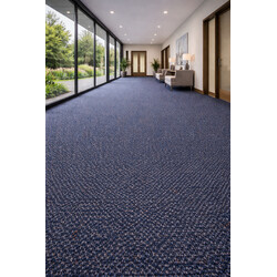 Metrážový koberec New Techno 3535 tm. modré, zátěžový