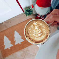 Rohožka 3 stromy bílá 105670 - na ven i na doma