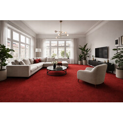 Metrážový koberec Bingo 1P15 červený