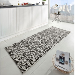 Běhoun Soho 102801 Schwarz-Creme 80x200 cm
