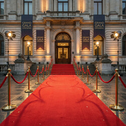 SUPER CENA: Červený festivalový metrážní koberec Budget