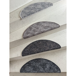 Nášlapy na schody Madrid béžovošedý půlkruh, samolepící