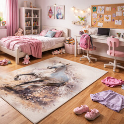 Dětský kusový koberec Torino kids 235 WHITE HORSE