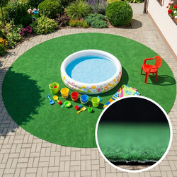 Umělá tráva pod bazén Sporting s nopy KRUH (vhodný jako bazénová podložka) – na ven i na doma