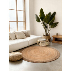 Kusový koberec Jute Braided 106332 Natural Gold kruh
