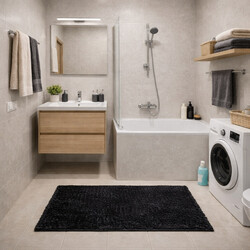 Koupelnová předložka Chenille Velvet černá