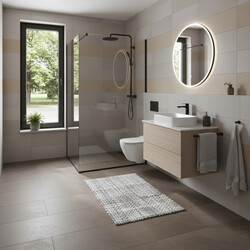 Koupelnová předložka Belweder multi šedá