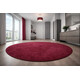 Kusový koberec Eton vínově červený kruh