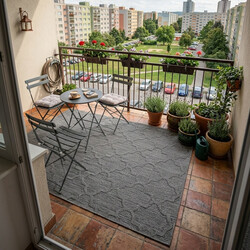 Kusový koberec Patara 4951 Grey – na ven i na doma