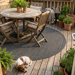 Kusový koberec Giza 1410 Black kruh