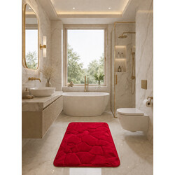 Protiskluzová koupelnová předložka 3D 0133 Red