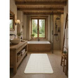 Protiskluzová koupelnová předložka 3D 667 cream