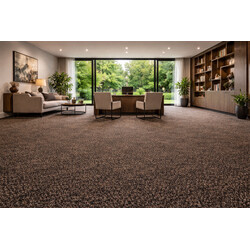 Metrážový koberec Santana 80 hnědá s podkladem gel, zátěžový