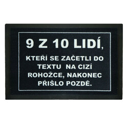 Rohožka 9 z 10ti lidí (přišlo pozdě) 40x60 cm - na ven i na doma