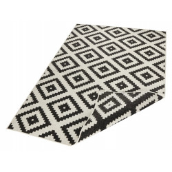 Kusový koberec Twin-Wendeteppiche 103129 schwarz creme – na ven i na doma