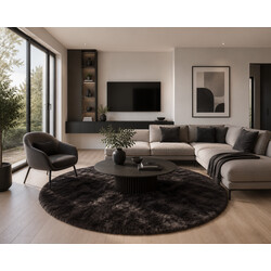 Kusový koberec Samba 495 Anthracite kruh