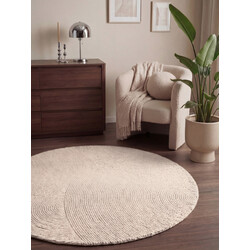 Kusový koberec Calmio 106220 Natural White kruh