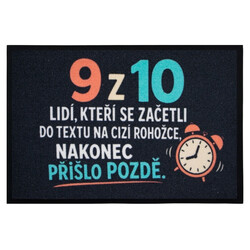 Rohožka 9 z 10ti lidí (přišlo pozdě) 40x60 cm - na ven i na doma