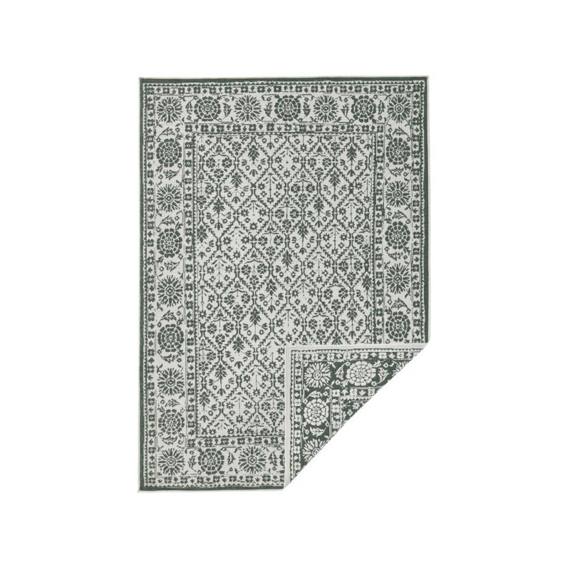 Kusový koberec Twin-Wendeteppiche 103115 grün creme – na ven i na doma
