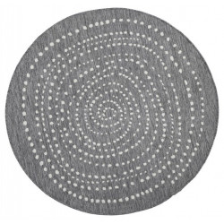 Kusový koberec Twin-Wendeteppiche 103112 grau creme kruh – na ven i na doma