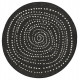 Kusový koberec Twin-Wendeteppiche 103109 schwarz creme kruh