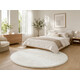 Kusový koberec Fluffy Shaggy 3500 white kruh