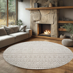 Kusový koberec Helix 2202 cream kruh