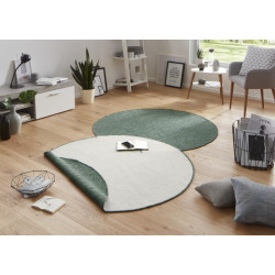 Kusový koberec Twin-Wendeteppiche 103095 green cream kruh – na ven i na doma