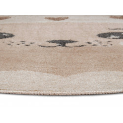 Dětský koberec Adventures 105963 Cream Beige kruh