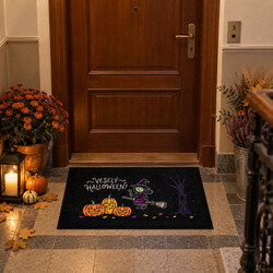 Rohožka Veselý Halloween s čarodějkou 40x60 cm
