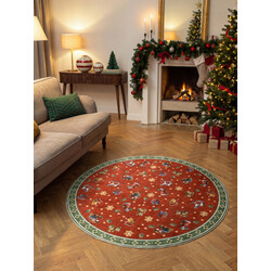 Kusový koberec Villeroy & Boch Toy's delight 106499 Red Green kruh