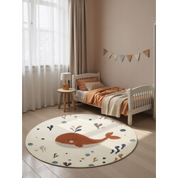 Dětský koberec Adventures 106421 Cream Multicolor kruh