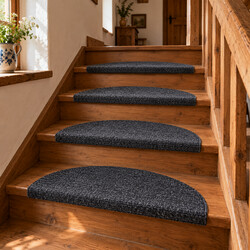 Nášlapy na schody Basic step grey půlkruh