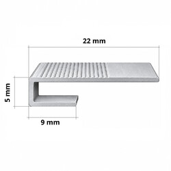 Profil ukončující pro SPC panel na zeď silver 2,6 m
