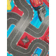 Dětský kusový koberec CARS III Streetmap (Auta)