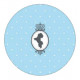 Kusový koberec Princess Royal Kids Wuschel-02 Cute Blue kruh