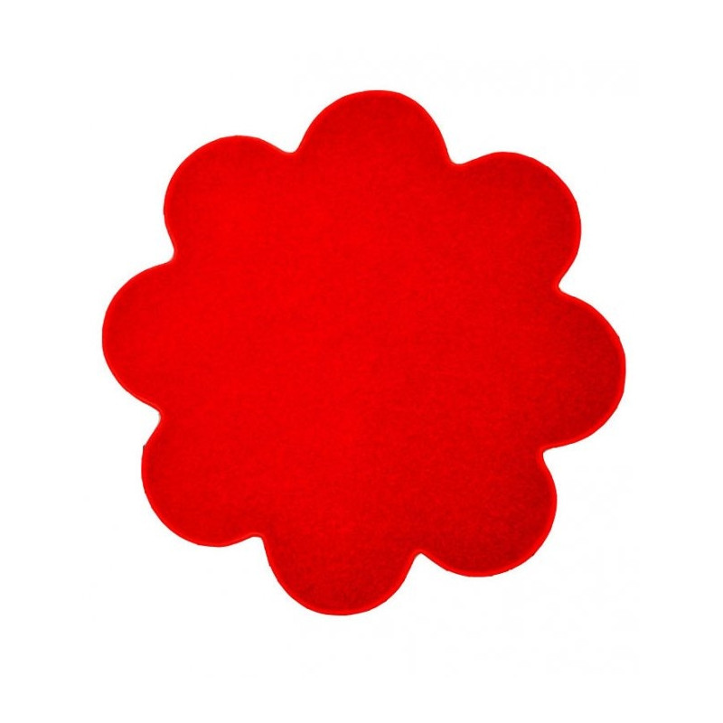 Kusový koberec Eton červený květina