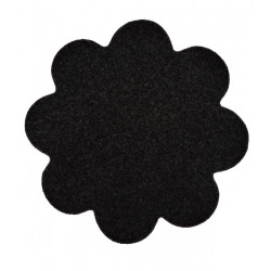 Kusový koberec Eton černý květina