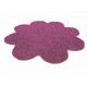 Kusový koberec Color Shaggy fialový kytka