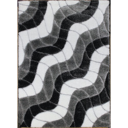 Kusový koberec Seher 3D 2616 Black Grey
