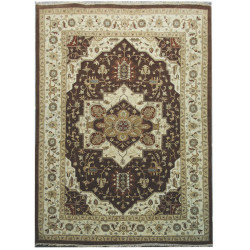 Ručně vázaný kusový koberec Diamond DC-SIRAPI Brown/ivory